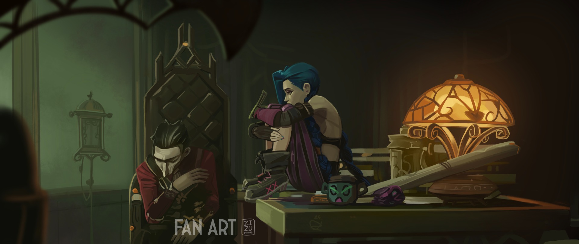 Jinx and Silco from season 1. Duration of making: 10h 21m